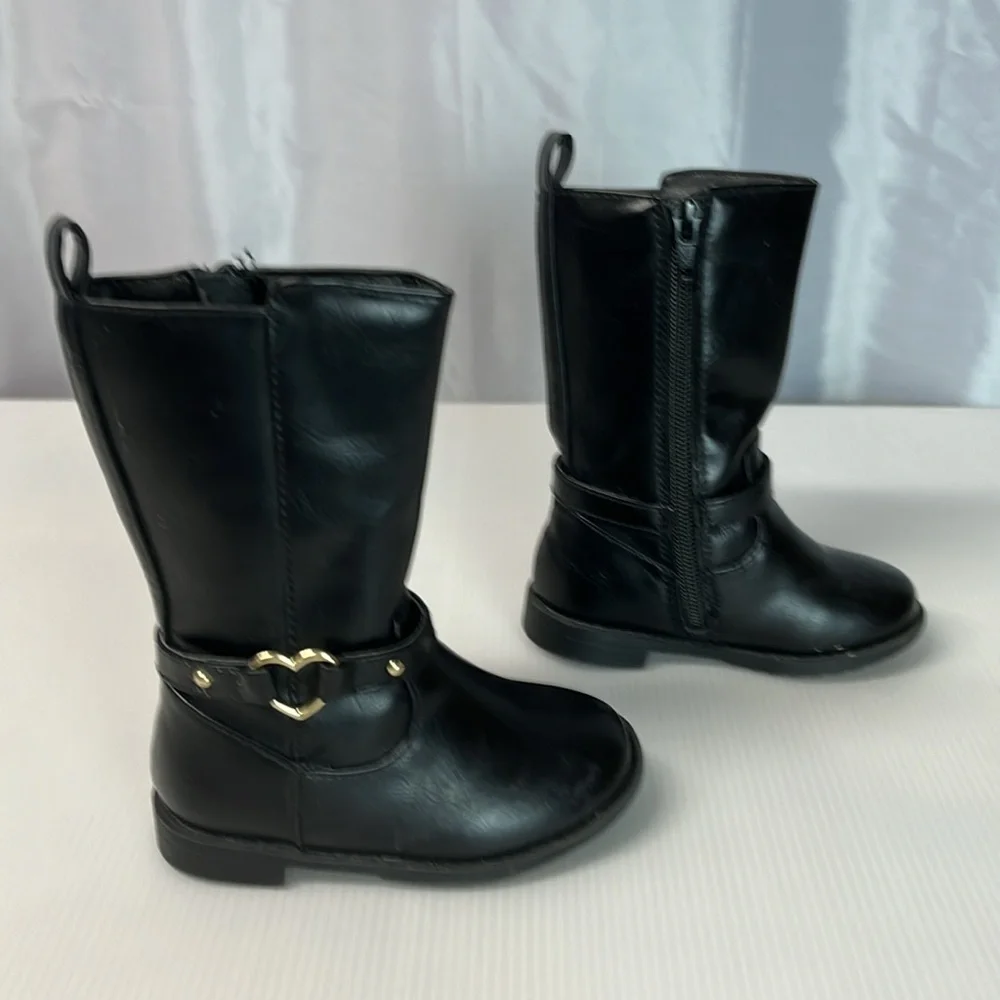 Stylish Black Leather Boots. Phlf 2242